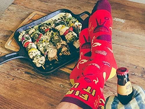 imageCrazy Dog TShirts Funny Novelty Socks for Men Cool Designs for Guys with Fun HumorFire It Up