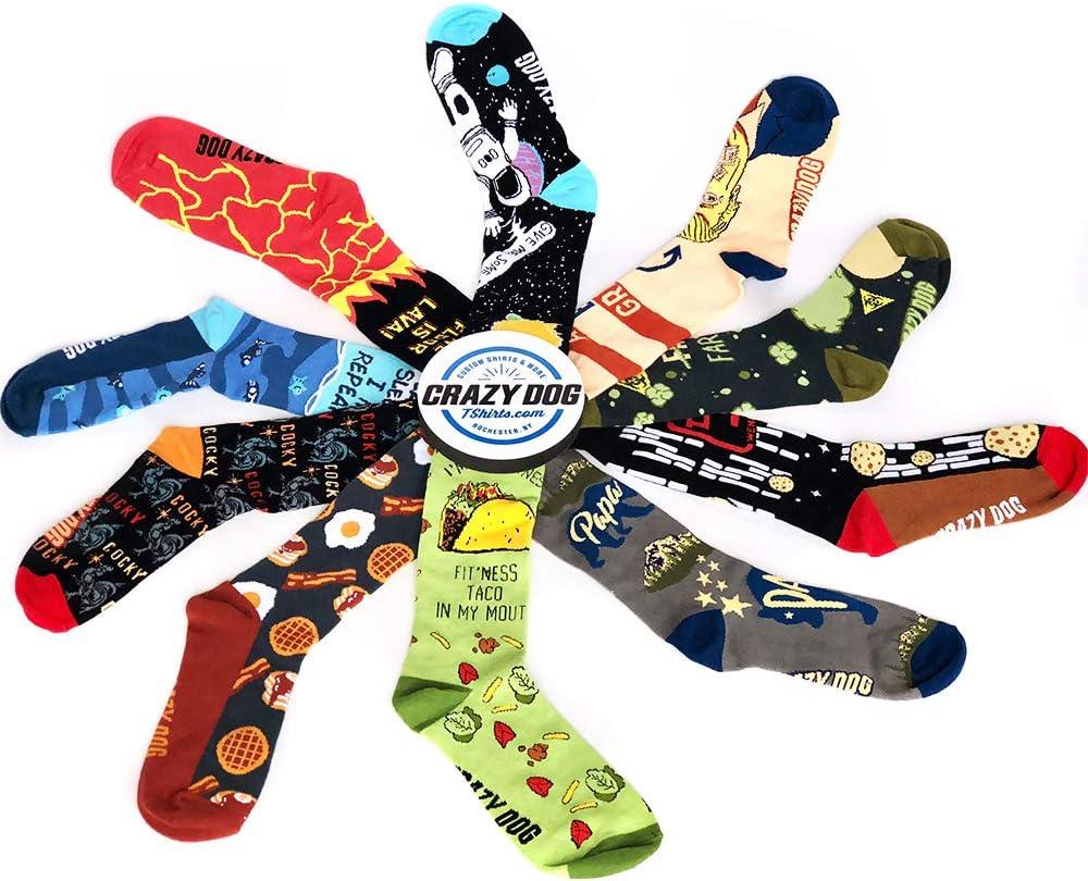 imageCrazy Dog TShirts Funny Novelty Socks for Men Cool Designs for Guys with Fun HumorFloor is Lava