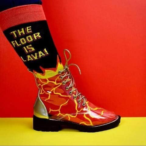 imageCrazy Dog TShirts Funny Novelty Socks for Men Cool Designs for Guys with Fun HumorFloor is Lava