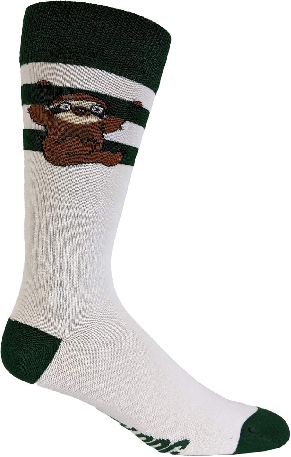 imageCrazy Dog TShirts Funny Novelty Socks for Men Cool Designs for Guys with Fun HumorSloth