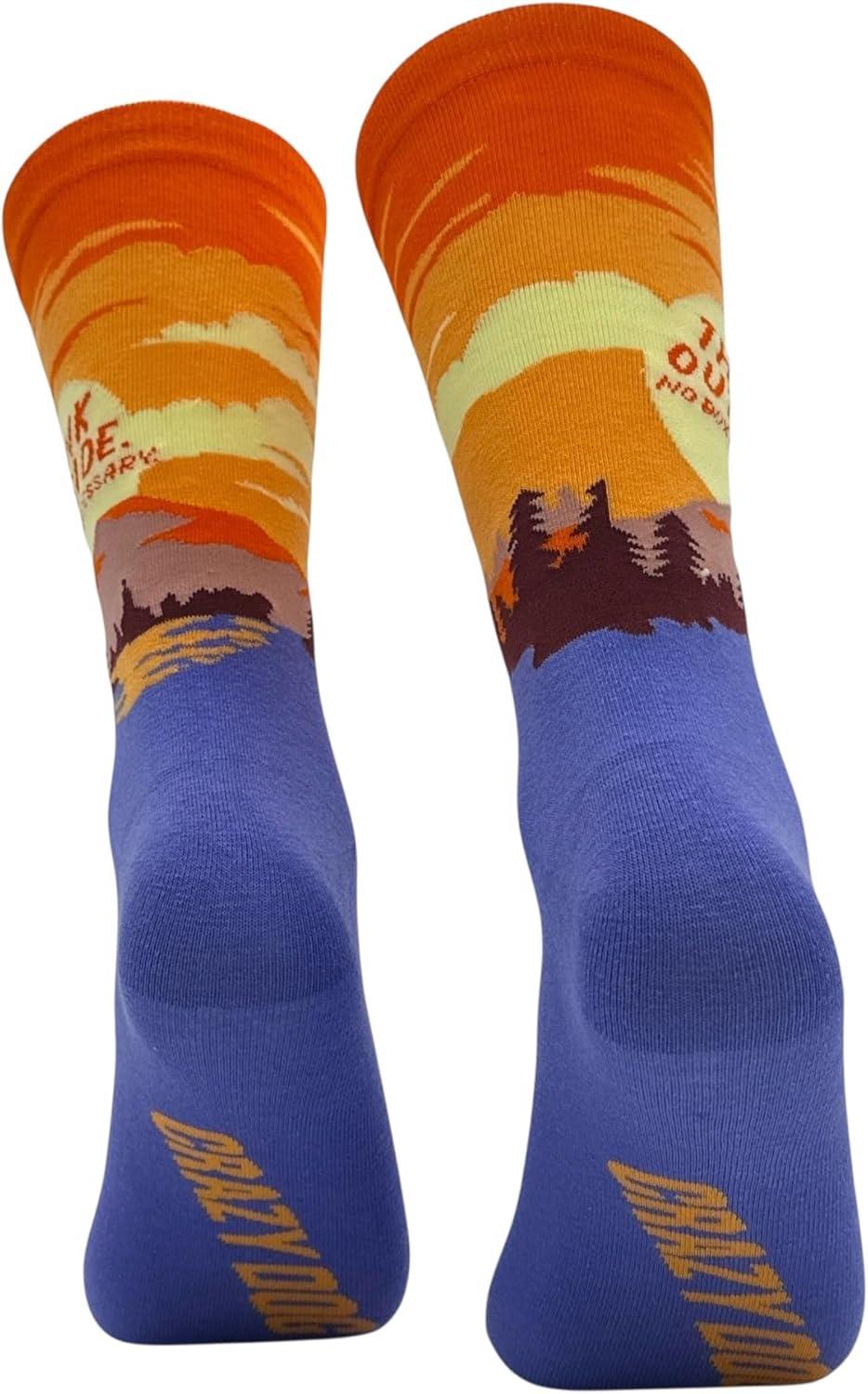 imageCrazy Dog TShirts Funny Novelty Socks for Men Cool Designs for Guys with Fun HumorThink Outside
