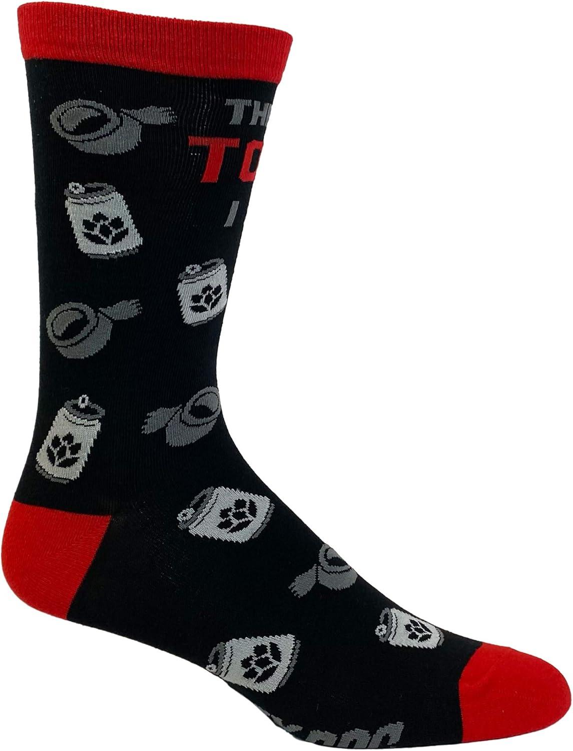 imageCrazy Dog TShirts Mens Funny Dad Socks Fathers Day Graphic Novelty FootwearDuct Tape Beer