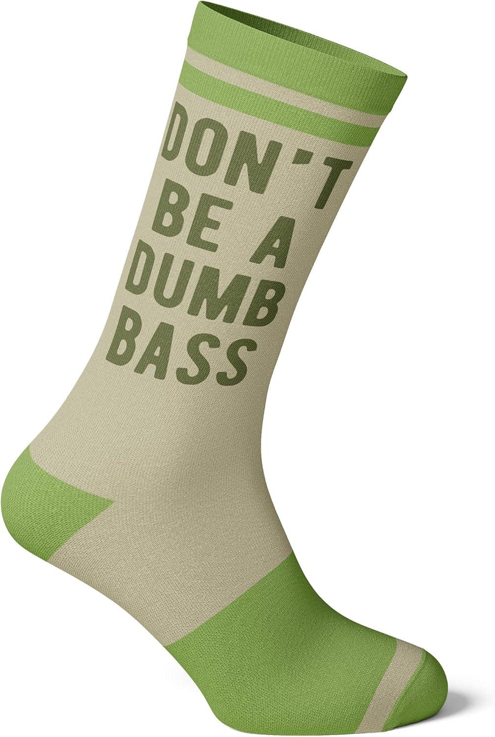 imageCrazy Dog TShirts Mens Funny Dad Socks Fathers Day Graphic Novelty FootwearDumb Bass