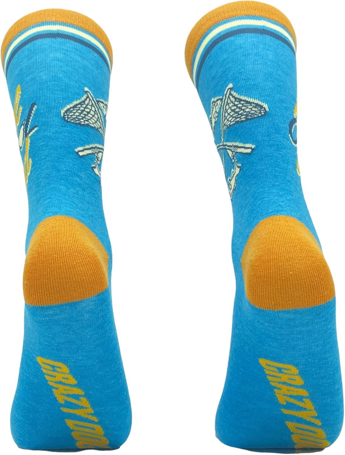 imageCrazy Dog TShirts Mens Funny Dad Socks Fathers Day Graphic Novelty FootwearReel Cool Dad Blue
