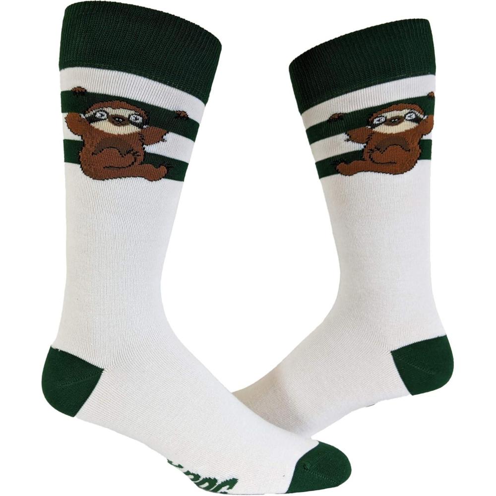 imageCrazy Dog TShirts Funny Novelty Socks for Men Cool Designs for Guys with Fun HumorSloth