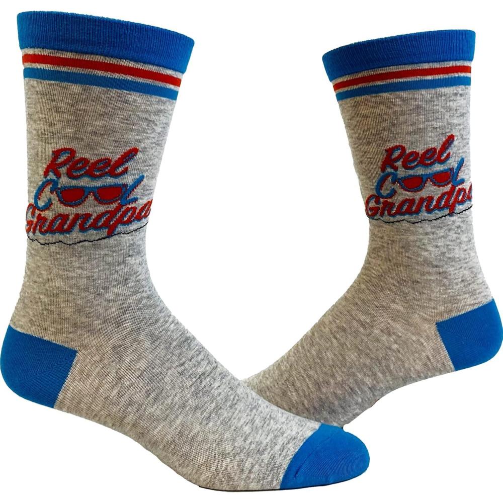 imageCrazy Dog TShirts Mens Funny Dad Socks Fathers Day Graphic Novelty FootwearReel Cool Grandpa