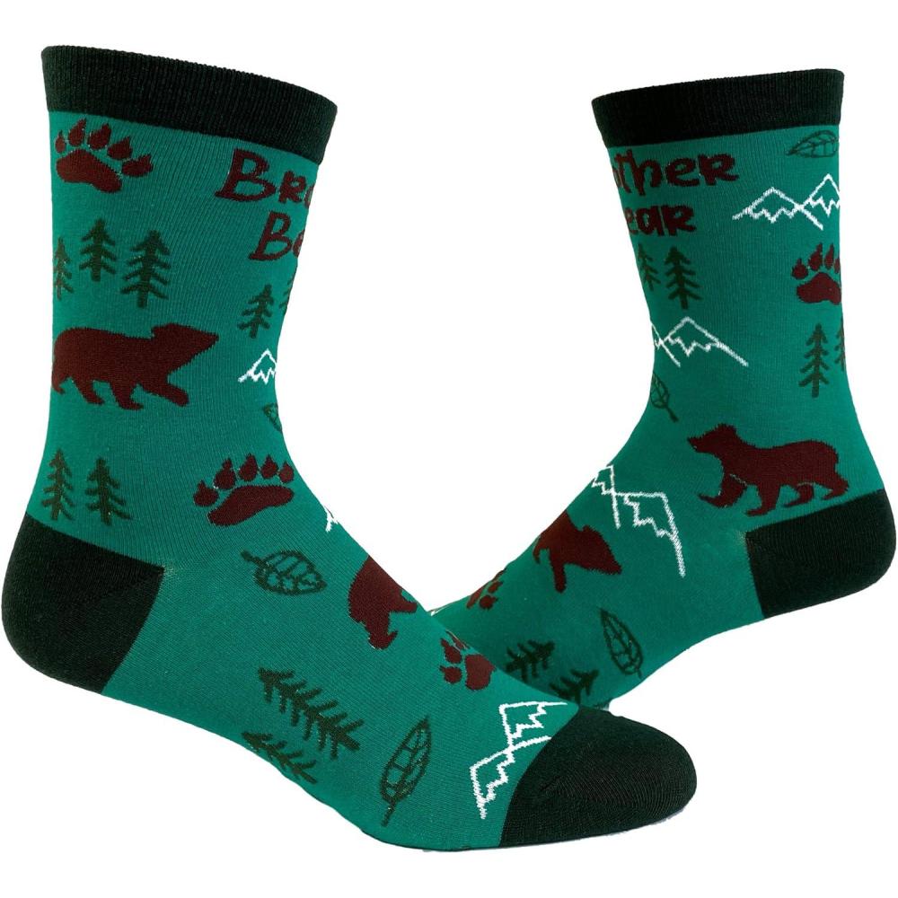 imageCrazy Dog TShirts Youth Brother Socks Funny Cool Sibling Bro Graphic Novelty Footwear for KidsBear
