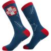 Crazy Dog T-Shirts Funny Novelty Socks for Men – Cool Designs for Guys with Fun Humor(Coffee First Aid)
