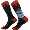 Crazy Dog T-Shirts Funny Novelty Socks for Men – Cool Designs for Guys with Fun Humor(Dumpster Fire)