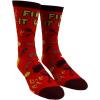 Crazy Dog T-Shirts Funny Novelty Socks for Men – Cool Designs for Guys with Fun Humor(Fire It Up)
