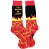 Crazy Dog T-Shirts Funny Novelty Socks for Men – Cool Designs for Guys with Fun Humor(Floor is Lava)