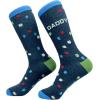 Crazy Dog T-Shirts Men’s Funny Dad Socks Fathers Day Graphic Novelty Footwear(Daddy Polka Dots)