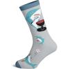Crazy Dog T-Shirts Men’s Funny Dad Socks Fathers Day Graphic Novelty Footwear(Daddy Shark Grey Ver)
