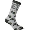 Crazy Dog T-Shirts Men’s Funny Dad Socks Fathers Day Graphic Novelty Footwear(Leveled to Daddy)