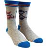 Crazy Dog T-Shirts Men’s Funny Dad Socks Fathers Day Graphic Novelty Footwear(Reel Cool Grandpa)