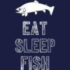 Mens Eat Sleep Fish T Shirt Funny Sarcastic Novelty Fishing Lover Gift for Dad(Black)