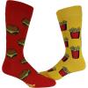 Crazy Dog T-Shirts Funny Novelty Socks for Men – Cool Designs for Guys with Fun Humor(Burger and Fries)