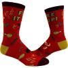 Crazy Dog T-Shirts Funny Novelty Socks for Men – Cool Designs for Guys with Fun Humor(Fire It Up)