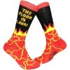 Crazy Dog T-Shirts Funny Novelty Socks for Men – Cool Designs for Guys with Fun Humor(Floor is Lava)