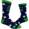 Crazy Dog T-Shirts Funny Uranus Socks for Men – Keep the Earth Clean Toilet Humor Crew Socks – Soft Cotton Blend Space Graphic Footwear with Eco Message and Planet Design