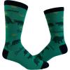 Crazy Dog T-Shirts Men’s Funny Dad Socks Fathers Day Graphic Novelty Footwear(Dadasaurus – Green)