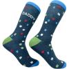Crazy Dog T-Shirts Men’s Funny Dad Socks Fathers Day Graphic Novelty Footwear(Daddy Polka Dots)