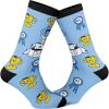 Crazy Dog T-Shirts Men’s Funny Dad Socks Fathers Day Graphic Novelty Footwear(Number One Dad)