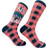 Crazy Dog T-Shirts Men’s Funny Dad Socks Fathers Day Graphic Novelty Footwear(Papa Bear Plaid)