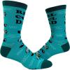 Crazy Dog T-Shirts Men’s Funny Dad Socks Fathers Day Graphic Novelty Footwear(Reel Cool Dad – Green)