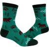 Crazy Dog T-Shirts Youth Brother Socks Funny Cool Sibling Bro Graphic Novelty Footwear for Kids(Bear)