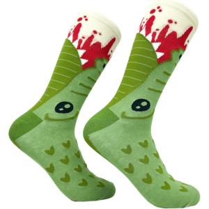 Crazy Dog T-Shirts Funny Novelty Socks for Men – Cool Designs for Guys with Fun Humor(Alligator)