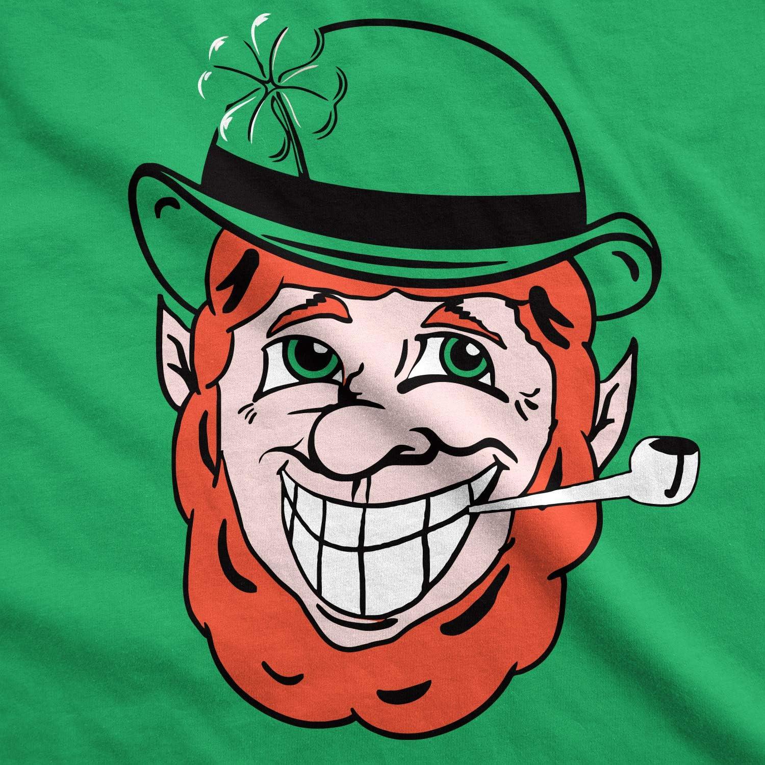 imageMens Novelty Saint Patricks T Shirt Funny Irish Tees Cool Party Tees for GuysHeather Green Leprechaun Flip