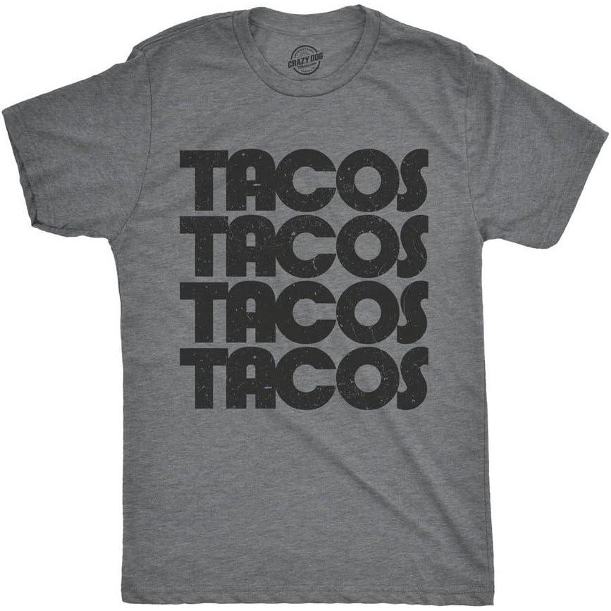 imageCrazy Dog Mens Funny Uncle T Shirts Sarcastic Family Tees for GuysLight Heather Grey Tacos Tacos