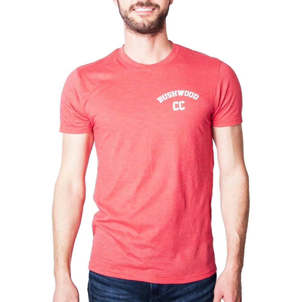 imageMens Bushwood Country Club Shirt Golfing T Shirt Funny Tees Golf Gift for DadHeather Red