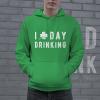Crazy Dog T-Shirts Funny Saint Patricks Day Hoodies Irish Sweatshirts for St Pattys Day Parties and Parades(Green – Clover Drinking)