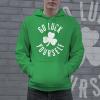 Crazy Dog T-Shirts Funny Saint Patricks Day Hoodies Irish Sweatshirts for St Pattys Day Parties and Parades(Green – Go Luck)