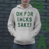 Crazy Dog T-Shirts Funny Saint Patricks Day Hoodies Irish Sweatshirts for St Pattys Day Parties and Parades(Heather Grey – Lucks Sake)