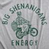 Crazy Dog T-Shirts Funny Saint Patricks Day Hoodies Irish Sweatshirts for St Pattys Day Parties and Parades(Heather Grey – Shenanigans Energy)