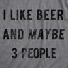 Funny St Paddy’s Day T Shirts for Men Hilarious Saint Patricks Day Shirts for Guys(Dark Heather Grey – Beer 3 People)