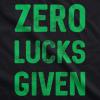 Funny St Paddy’s Day T Shirts for Men Hilarious Saint Patricks Day Shirts for Guys(Heather Black – Zero Lucks Given)