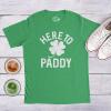 Funny St Paddy’s Day T Shirts for Men Hilarious Saint Patricks Day Shirts for Guys(Heather Green – Here to Paddy)