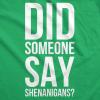 Funny St Paddy’s Day T Shirts for Men Hilarious Saint Patricks Day Shirts for Guys(Heather Green – Say Shenanigans)