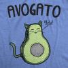 Mens Avogato Funny T Shirt Avocado Cat Tee Cute Kitty Graphic Novelty Humor(Heather Light Blue – Avogato)