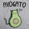 Mens Avogato Funny T Shirt Avocado Cat Tee Cute Kitty Graphic Novelty Humor(Light Heather Grey – Avogato)