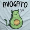 Mens Avogato Funny T Shirt Avocado Cat Tee Cute Kitty Graphic Novelty Humor(White – Avogato)
