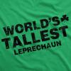 Mens Novelty Saint Patricks T Shirt Funny Irish Tees Cool Party Tees for Guys(Heather Navy – Tallest Leprechaun)