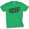 Mens Novelty Saint Patricks T Shirt Funny Irish Tees Cool Party Tees for Guys(Heather Navy – Tallest Leprechaun)