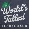 Mens Novelty Saint Patricks T Shirt Funny Irish Tees Cool Party Tees for Guys(Heather Navy – Tallest Leprechaun Multicolor)
