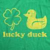 Mens Saint Patricks Day T Shirts Funny St Pattys Tees for Partying Parade Tee for Guys(Heather Green – Lucky Duck)