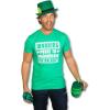 Mens Saint Patricks Day T Shirts Funny St Pattys Tees for Partying Parade Tee for Guys(Heather Green – Prone to Shenanigans)